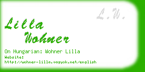 lilla wohner business card